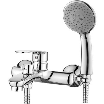 Смеситель L3272 для ванны с коротким изливом дивертор в корпусе шаровый LEDEME